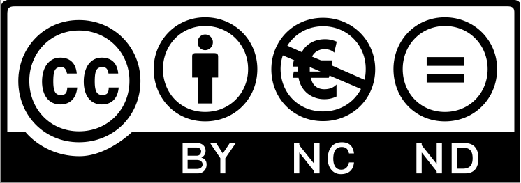 Creative commons BY NC ND